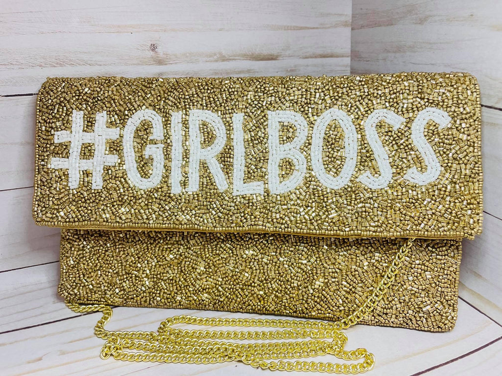 #GirlBoss Beaded Tote Bag