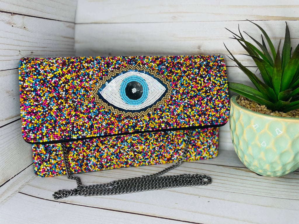 Evil Eye Colorful Clutch Bags