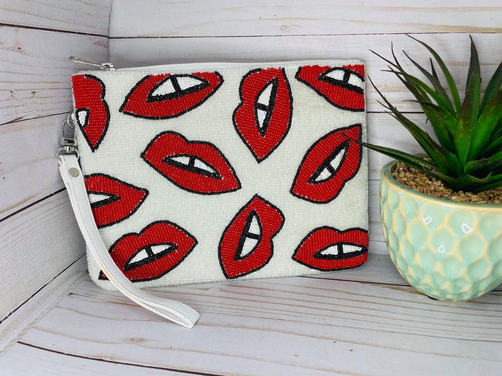 Glam Lips Clutch Bag