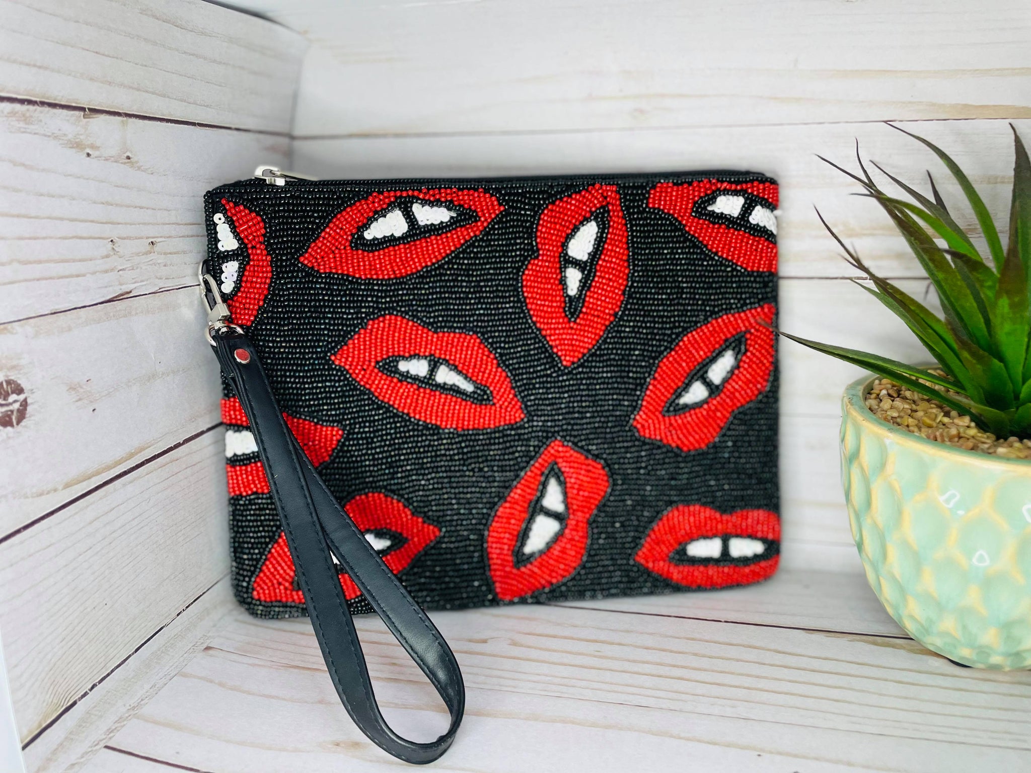 Glam Lips Clutch Bag