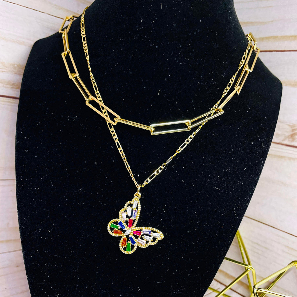 Butterfly Layered Necklace